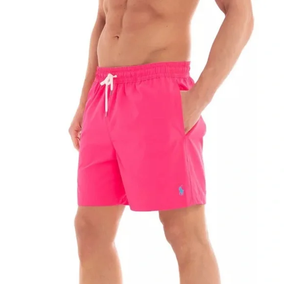 Polo Ralph Lauren Traveler Bright Pink Swim Trunks Swim Shorts Men’s XL - Picture 1 of 8